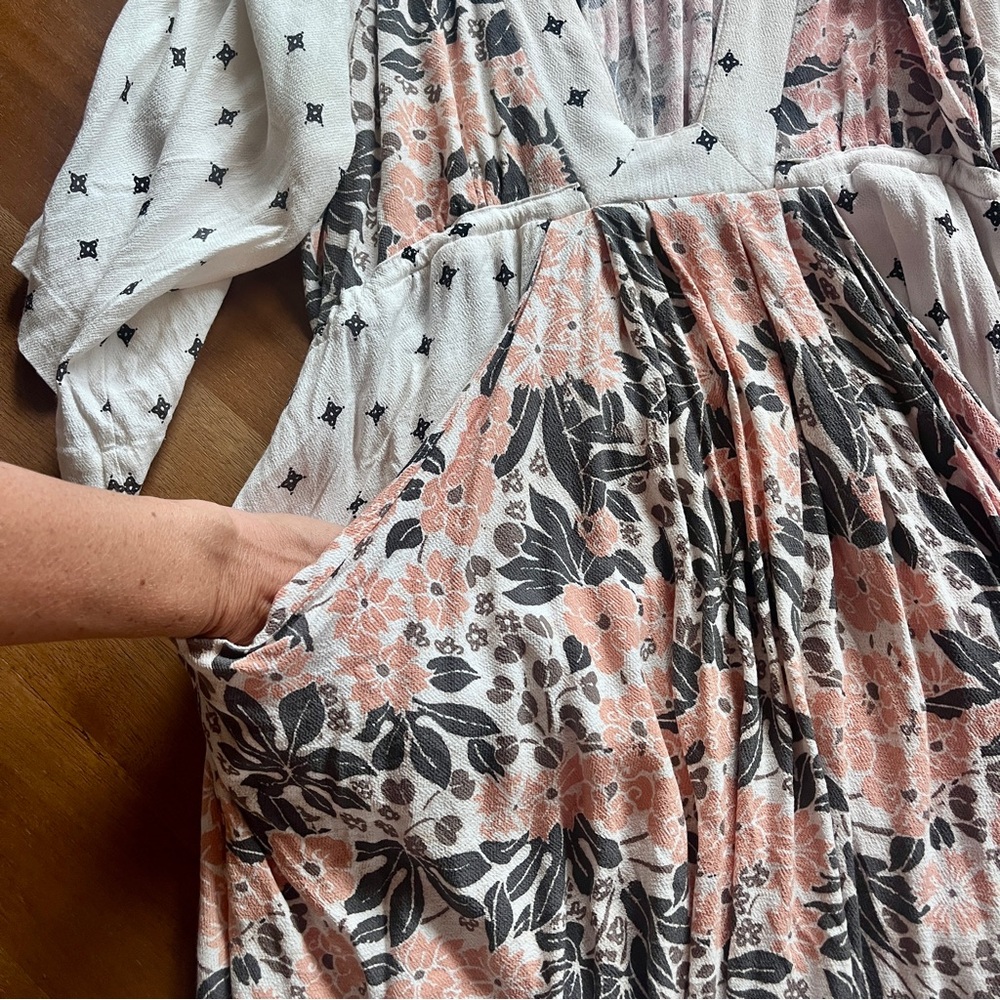 Free People Tallulah Long Sleeve Boho Dress L - Picture 5 of 9